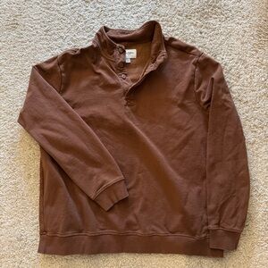 Goodfellow (Target Brand) Brown quarter button sweater